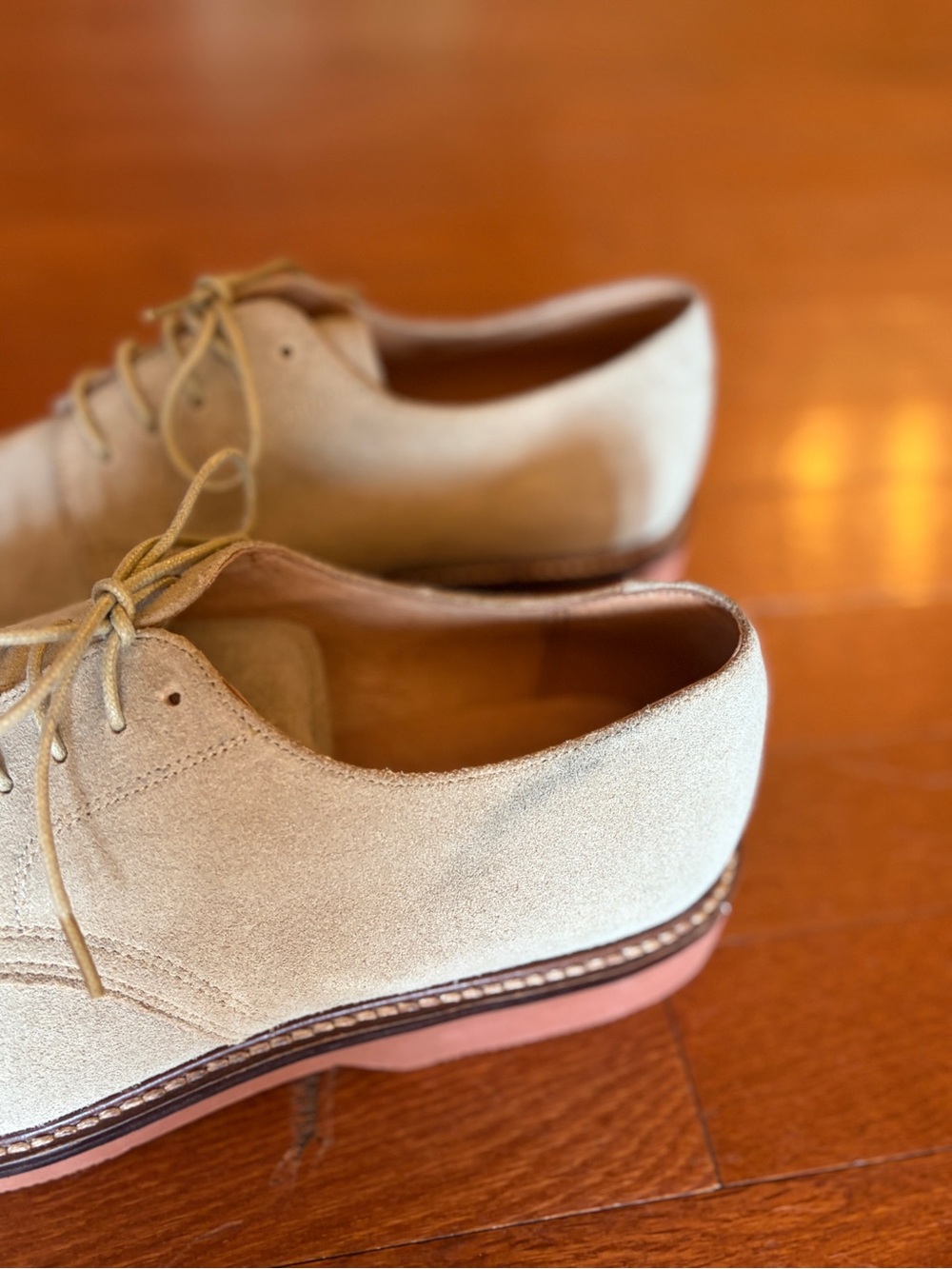 Sandro Beige Suede Derby Shoes - Picture 5 of 8